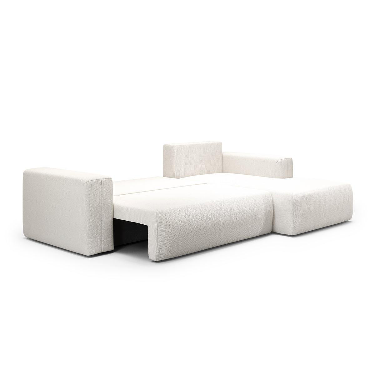 ECKSOFA Bliss 3 Sitzplätze Écru - Weiß, Holz (268/163cm) - Petits-meubles