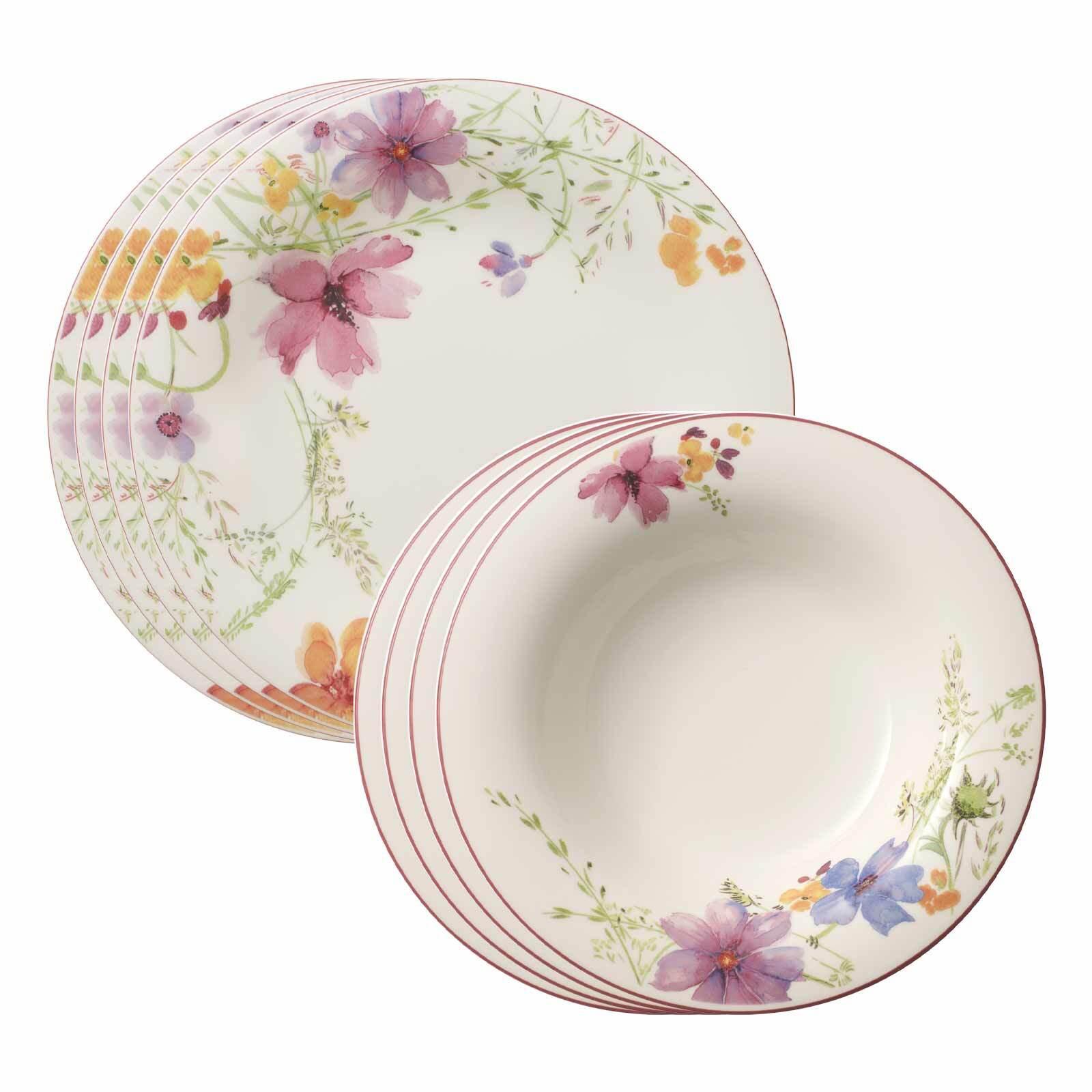 TAFEL-SET Mariefleur Basic bunt 8-tlg. - Multicolor, Keramik (2/2/2cm) - Villeroy & Boch