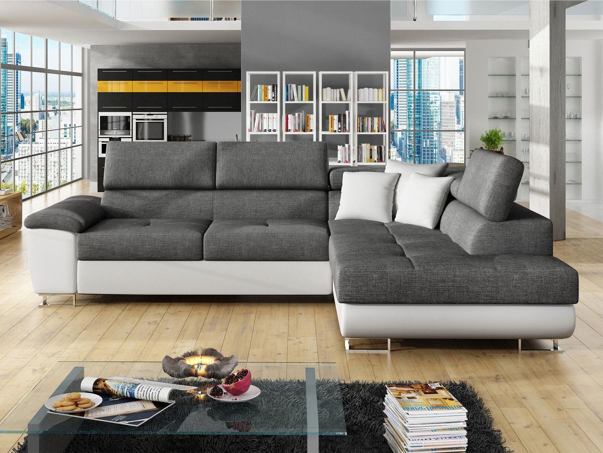ECKSOFA Cotere Lux, Seite: Rechts - Grau, Holz/Textil (270/202cm) - MIRJAN24