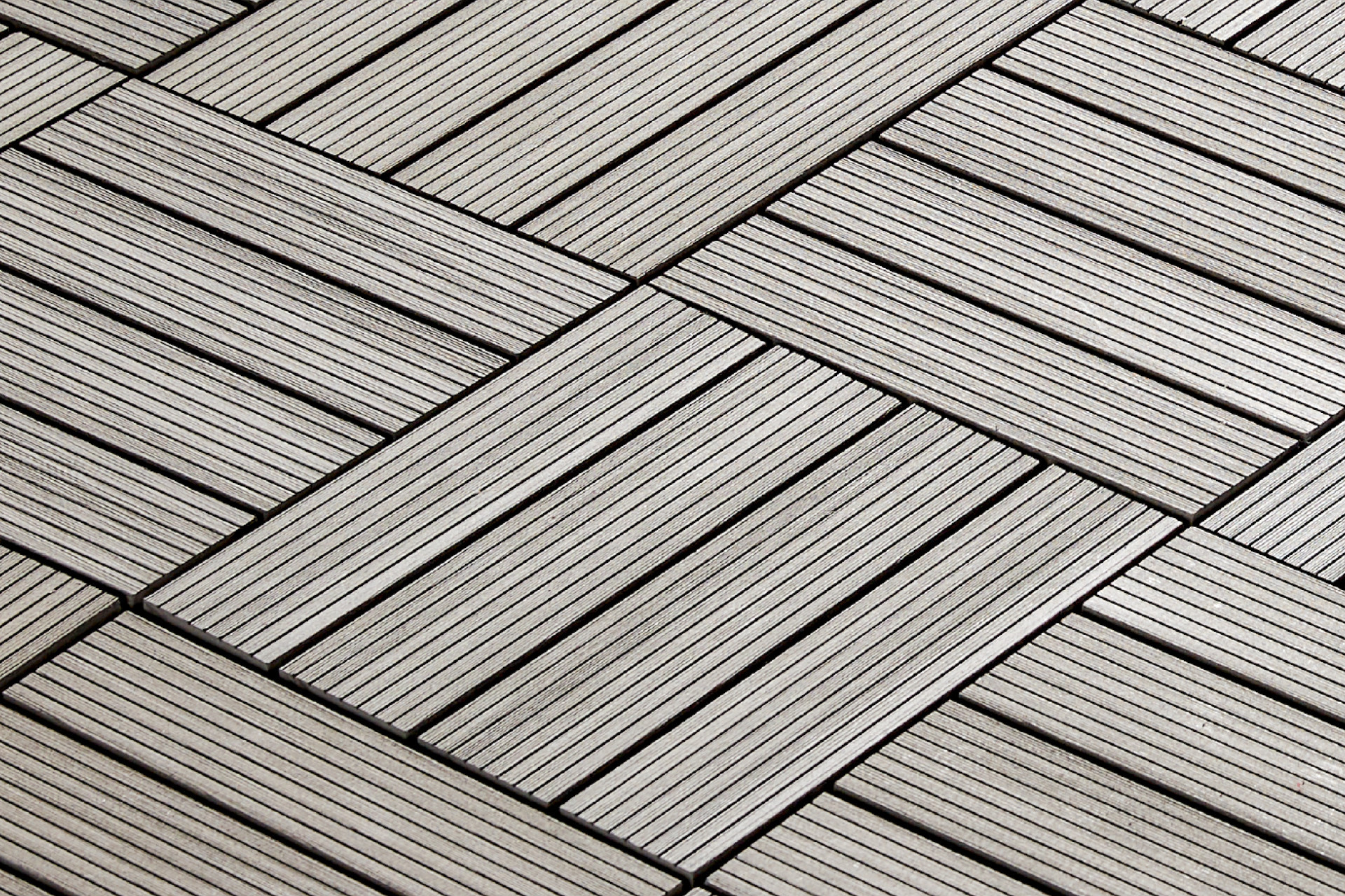 Terrassenfliese Grau Kunststoff matt Montageklammern quadratisch witterungsbeständig