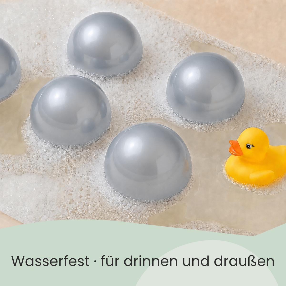 BÄLLEBAD-BÄLLE 50 Stück, Siber/Grau, 5.5 cm - Silberfarben, Kunststoff (5.5/5.5/5.5cm) - Littletom