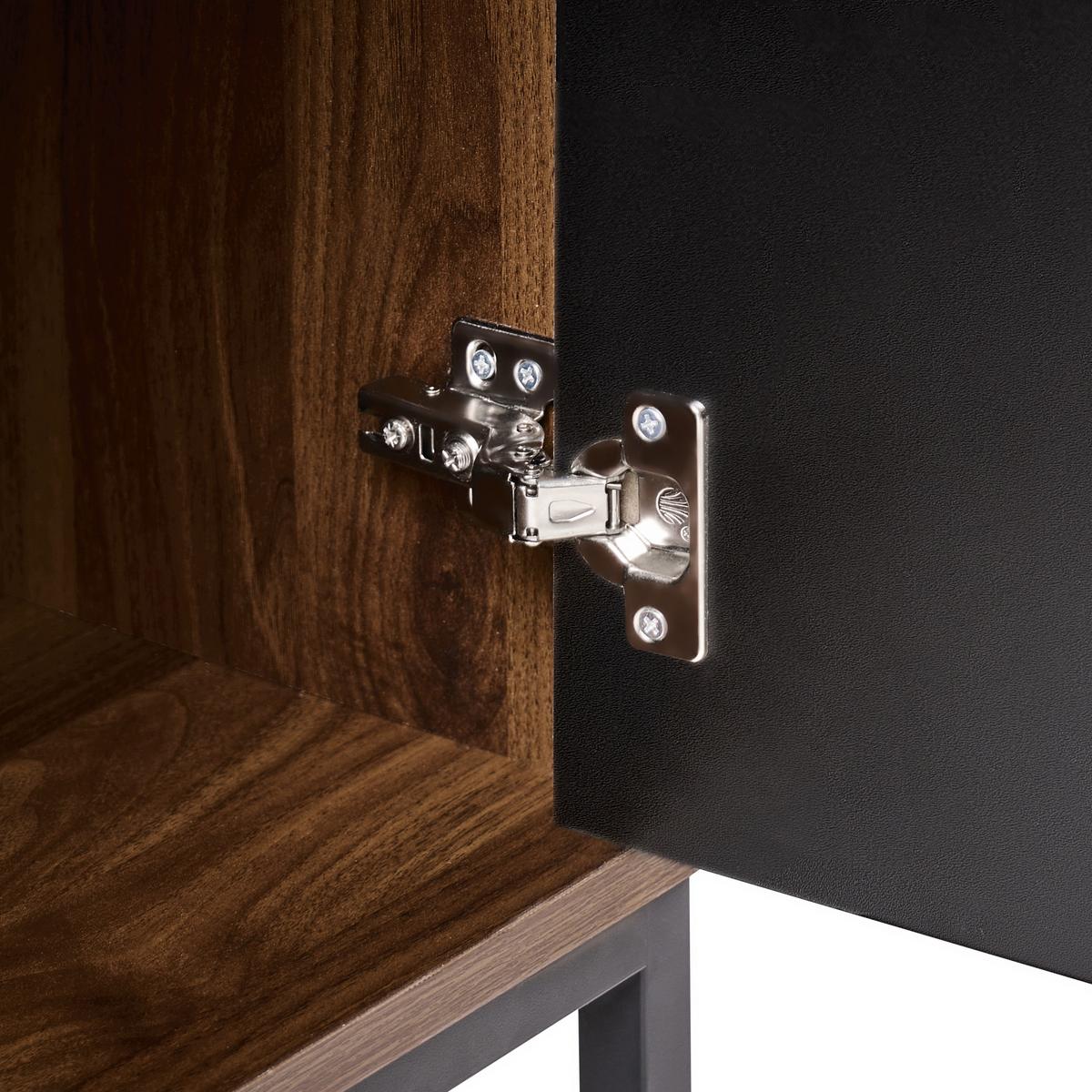 TV-MÖBEL Dunkelbraun Caraquet - Schwarz/Braun, Holzwerkstoff (160/54/40cm) - Beliani