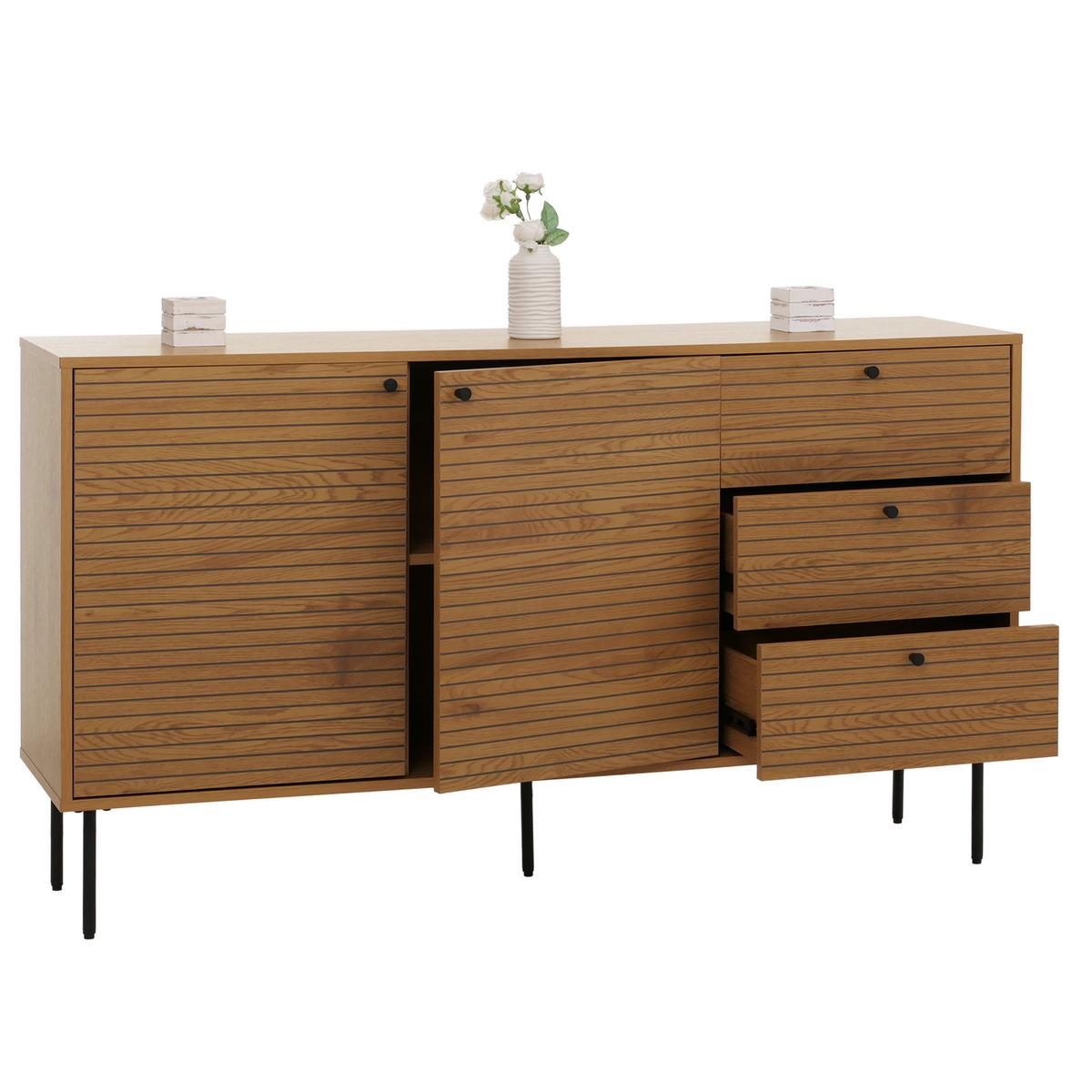 KOMMODE Braun - Braun, Metall (150/85/40cm) - MCW
