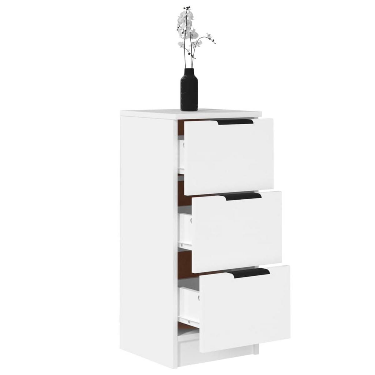 KOMMODE Bennett 30/30/70 cm 2er-Set - Weiß, Holzwerkstoff (30/70/30cm) - Nettlife