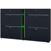 SCHUHSCHRANK Today Fronten in Schwarz matt - Schwarz, Holzwerkstoff (155.5/95/28cm) - Vladon