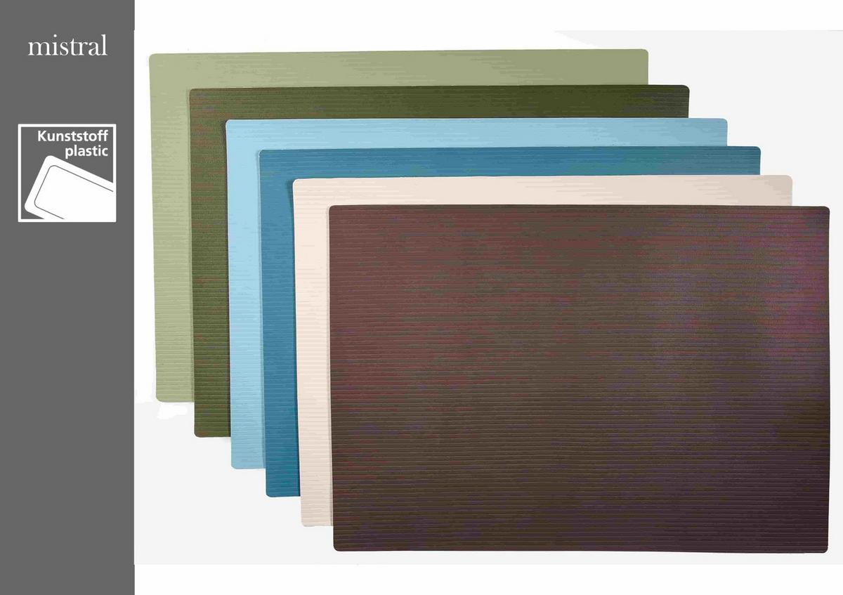 PLATZMATTEN Mistral Hellblau 43 x 30 cm 12er Set - Hellblau, Kunststoff (43/30/0.2cm) - Ritzenhoff Breker