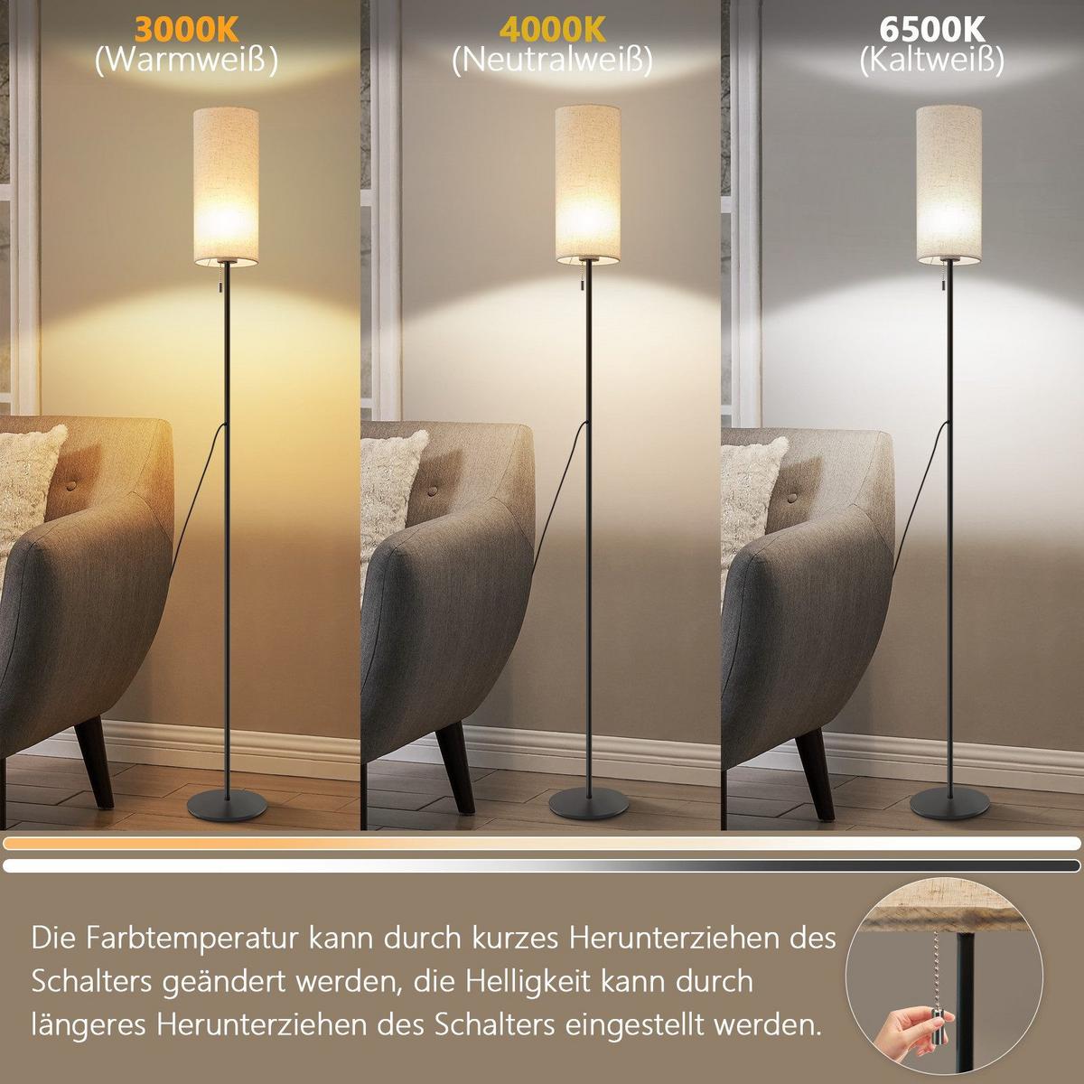 LED-STEHLAMPE Yallourakis 151/16/14cm - Schwarz, Metall (151/16/14cm) - Nettlife