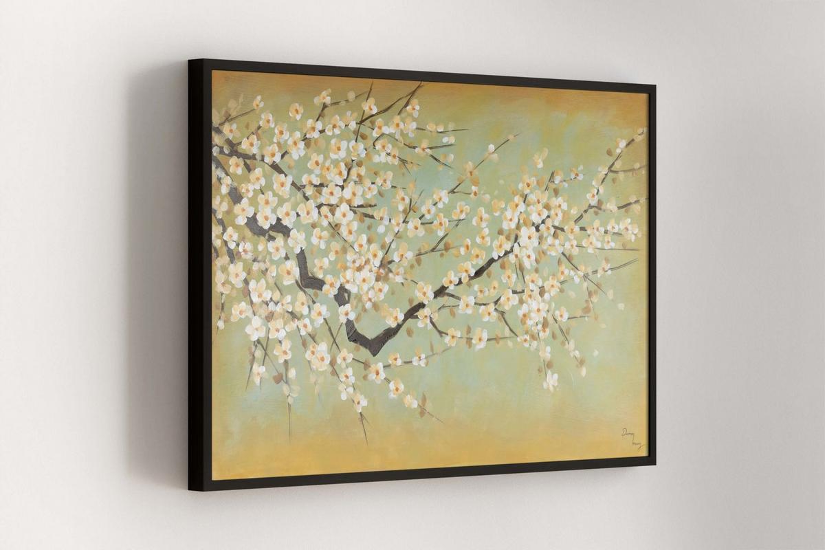 ÖLGEMÄLDE 120/80 cm - Gelb/Weiß, Holz/Textil (120/80cm) - KUNSTLOFT