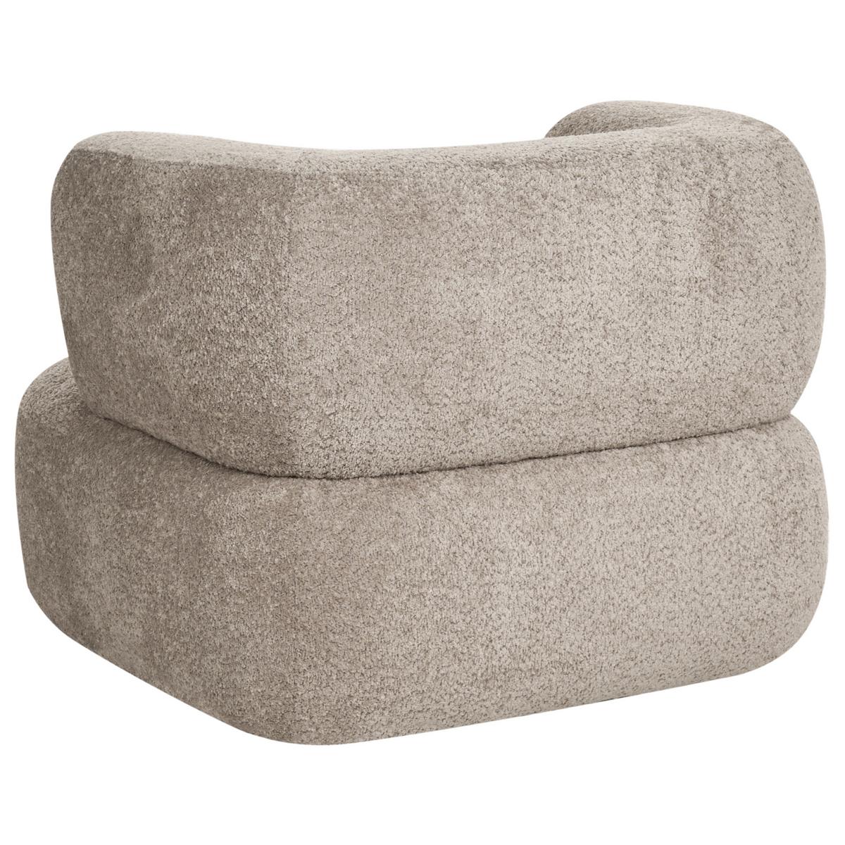 SESSEL Chenillegewebe Taupe Lohja - Taupe, Textil (92/73/88cm) - Beliani