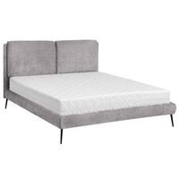 POLSTERBETT Nuit, Doppelbett 160x200 cm mit Taschenfedernmatratze 26 cm, Chenille-Stoff, Grau - Grau, Textil (160/200cm) - Beautysofa