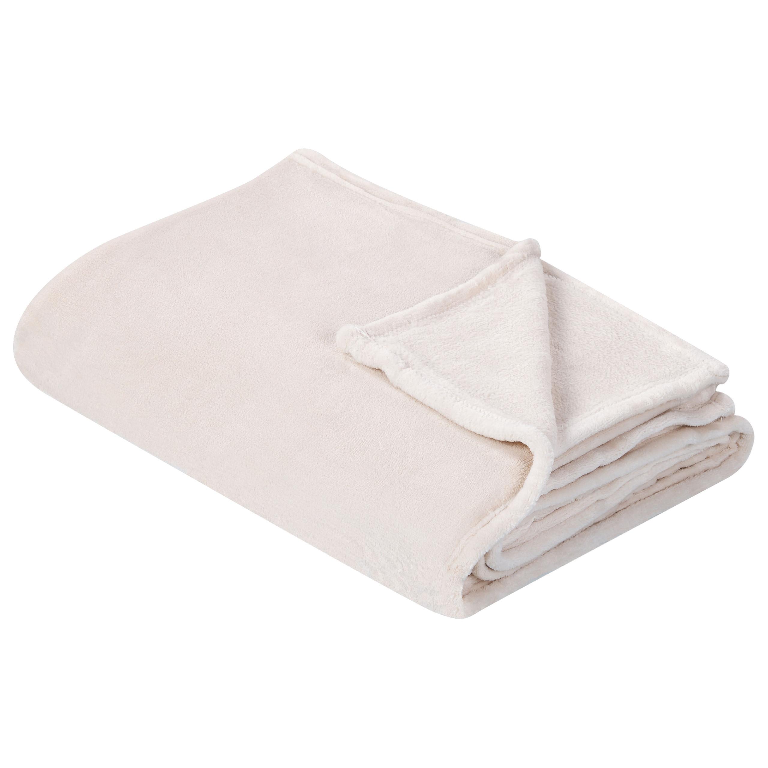 DECKE Cremeweiß Bayburt 150/200 cm - Ecru, Textil (150/200cm) - Beliani