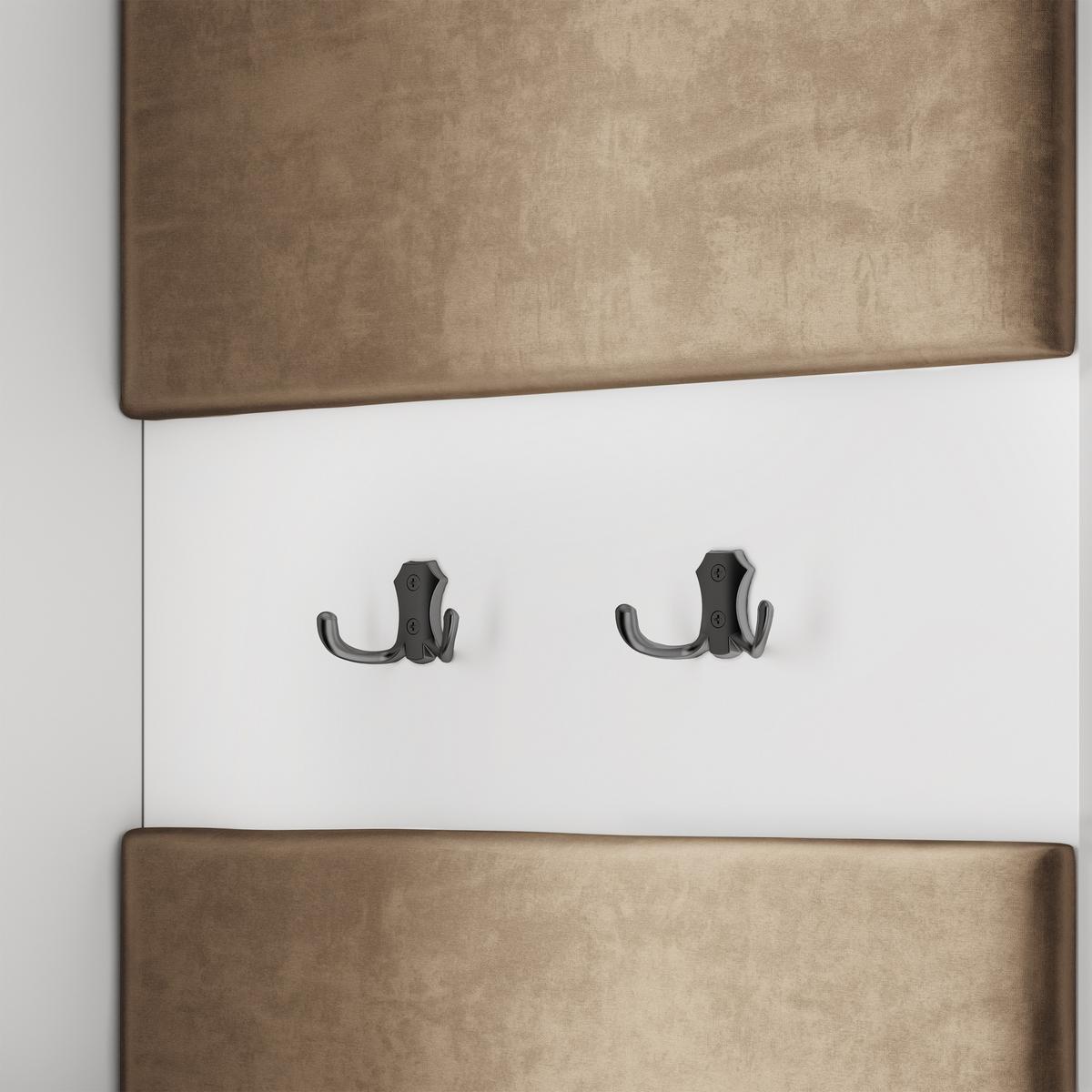 GARDEROBENSCHRANK LORI 95/181/51 cm Modern Garderobe-Set Eiche Lefkas - Eichefarben/Schwarz, Holzwerkstoff (95/181/51cm) - MASSENO