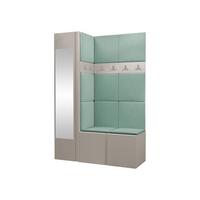 GARDEROBEN-SET Orion X - Kaschmir/Mintgrün, Holzwerkstoff/Kunststoff (124/186/46cm) - MIRJAN24