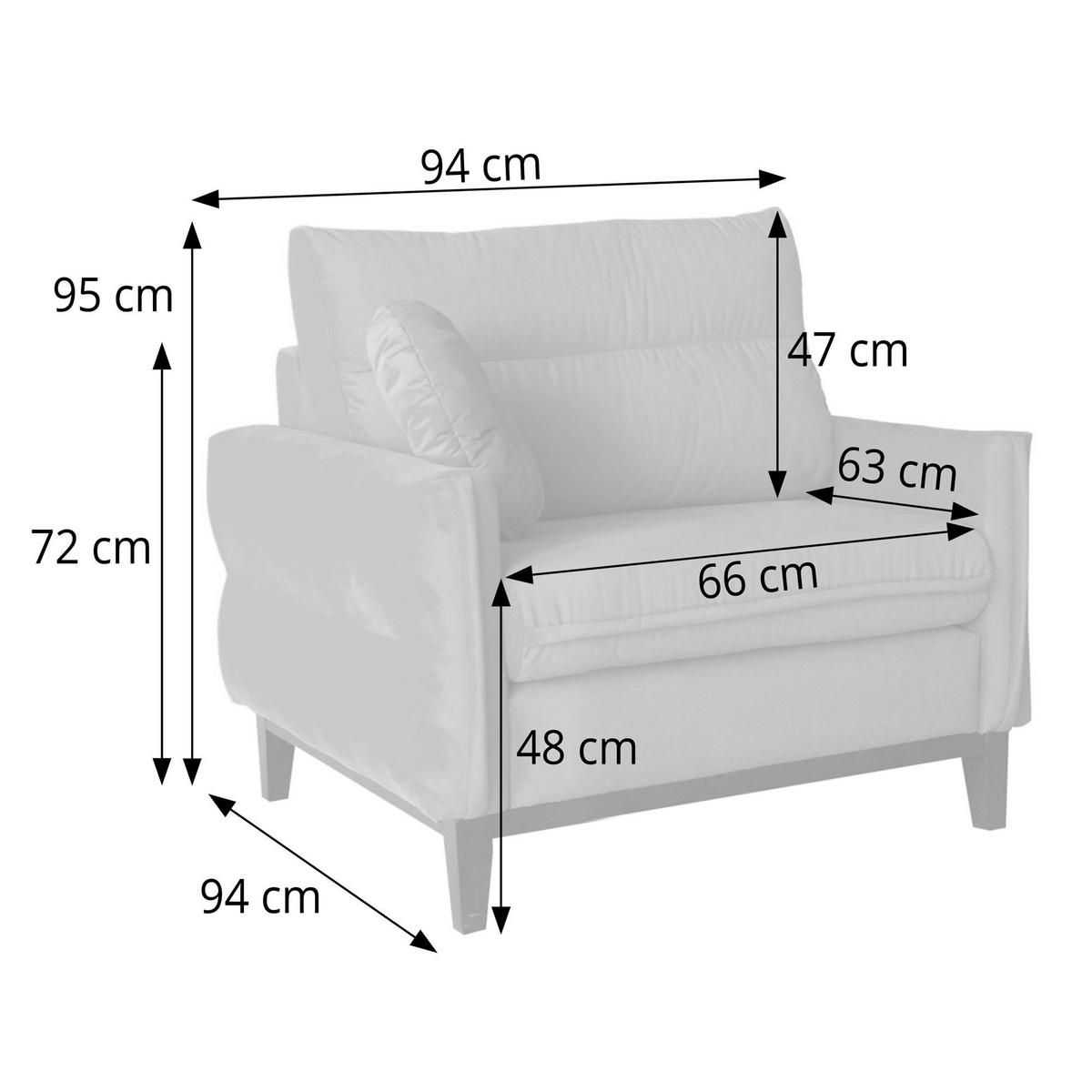 SESSEL Belweder, 94 cm, Beige, Velourstoff - Wengefarben/Beige, Holz/Textil (94/95/94cm) - Beautysofa