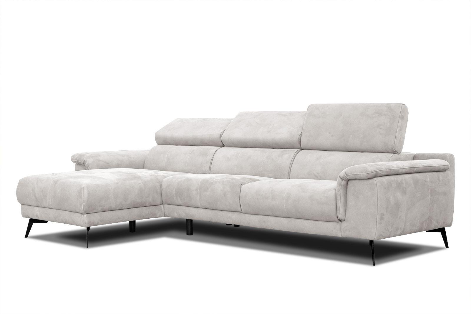 ECKSOFA FIERO 4-Sitzer, ecru - Ecru/Schwarz, Holzwerkstoff/Textil (158/269cm) - Wozimo