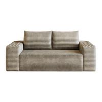 2-SITZER SOFA 180cm Cord-Sofa ohne Montage - Sandfarben, Textil (180/83/90cm) - Urban Meuble