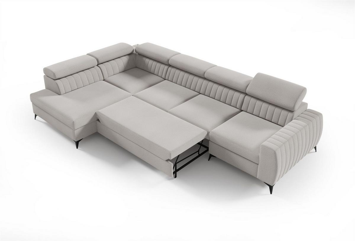 ECKSOFA Toronto Xl - Braun, Holzwerkstoff/Textil (340/200cm) - Fun Möbel