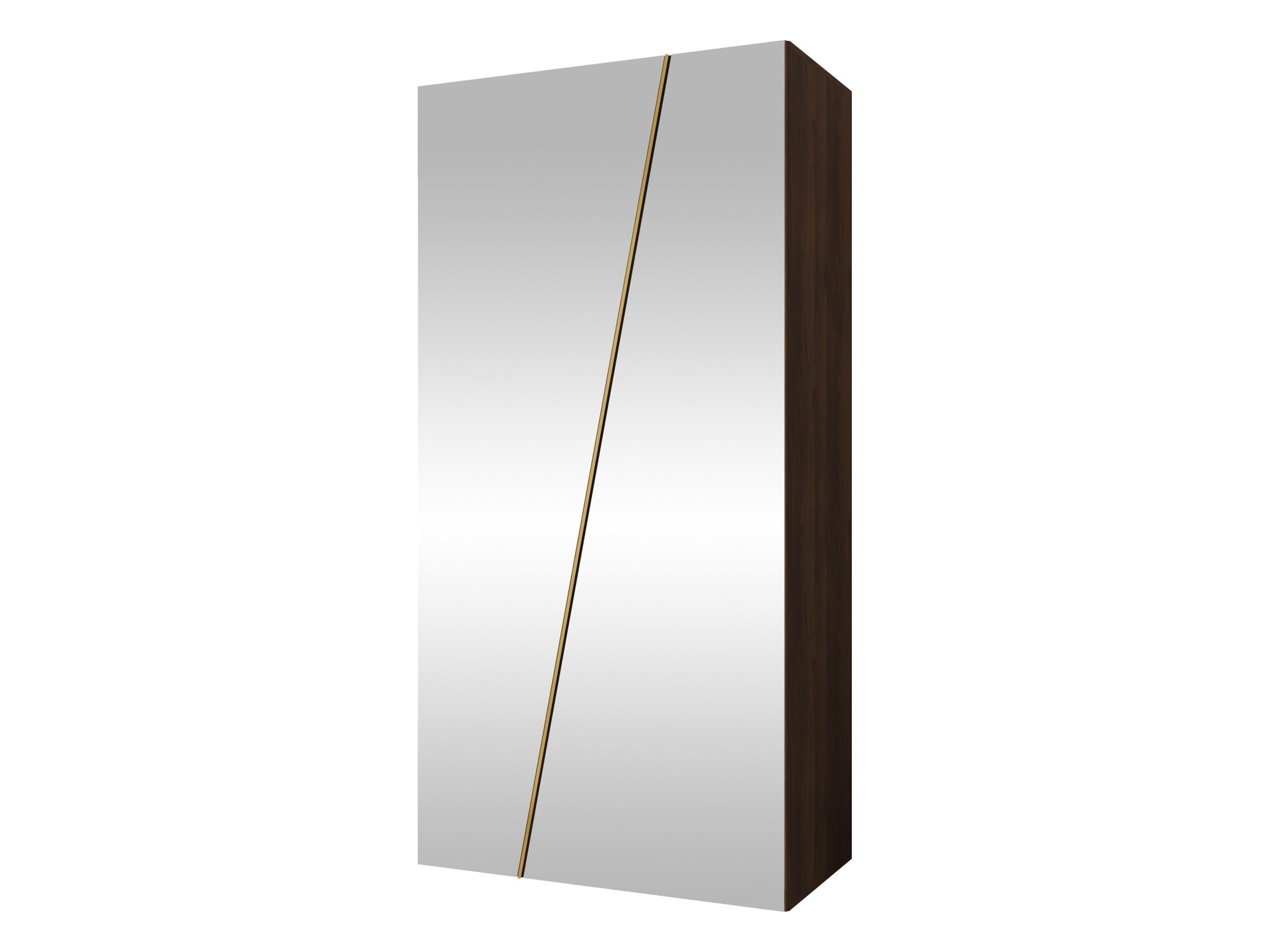 DREHTÜRENSCHRANK Zen 2L 100 cm - Goldfarben/Nussbaumfarben, Holzwerkstoff/Kunststoff (100/202/50cm) - MIRJAN24