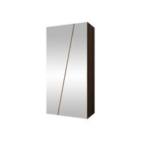 DREHTÜRENSCHRANK Zen 2L 100 cm - Goldfarben/Nussbaumfarben, Holzwerkstoff/Kunststoff (100/202/50cm) - MIRJAN24