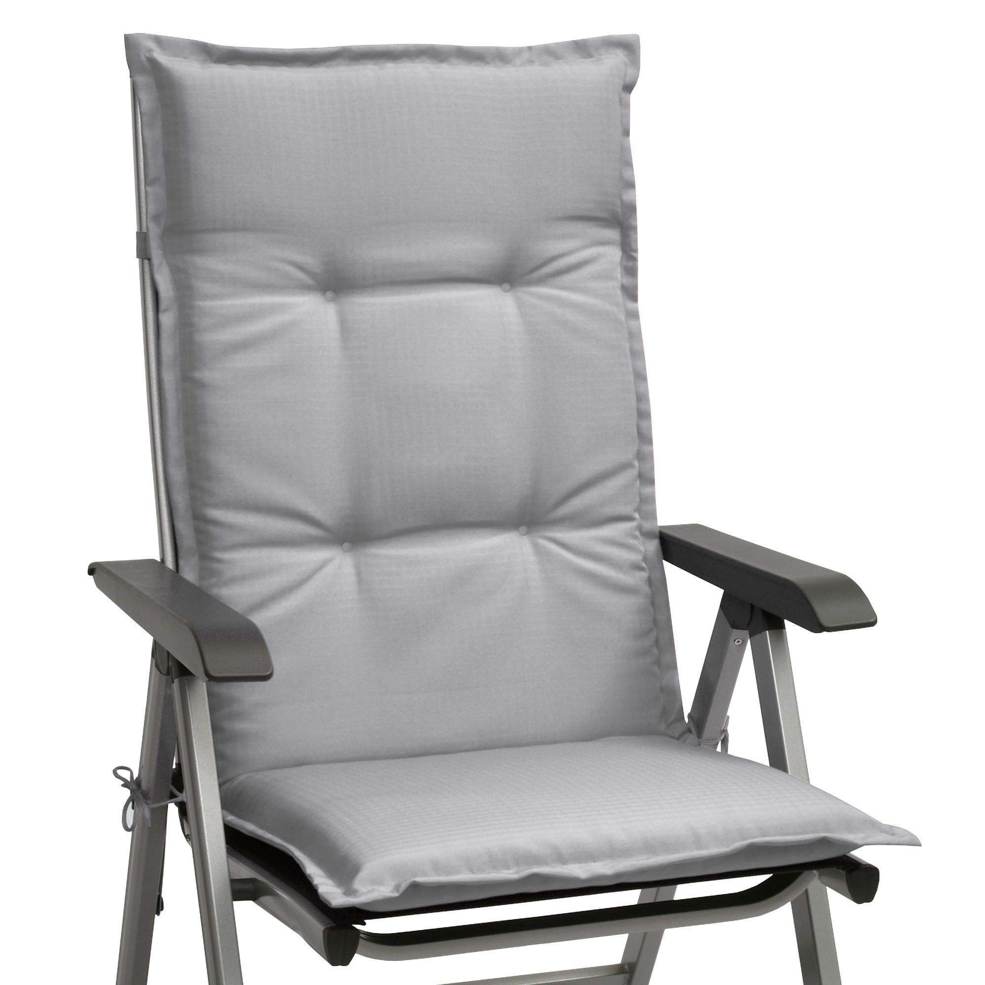 HOCHLEHNERAUFLAGE Base HL 120/50/6cm Hellgrau - Hellgrau, Textil (50/6/120cm) - Beautissu 