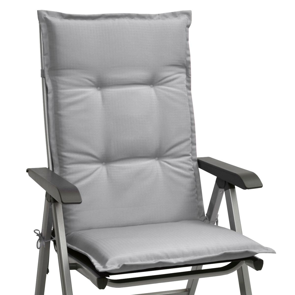 HOCHLEHNERAUFLAGE Base HL 120/50/6cm Hellgrau 6tlg - Hellgrau, Textil (50/6/120cm) - Beautissu 