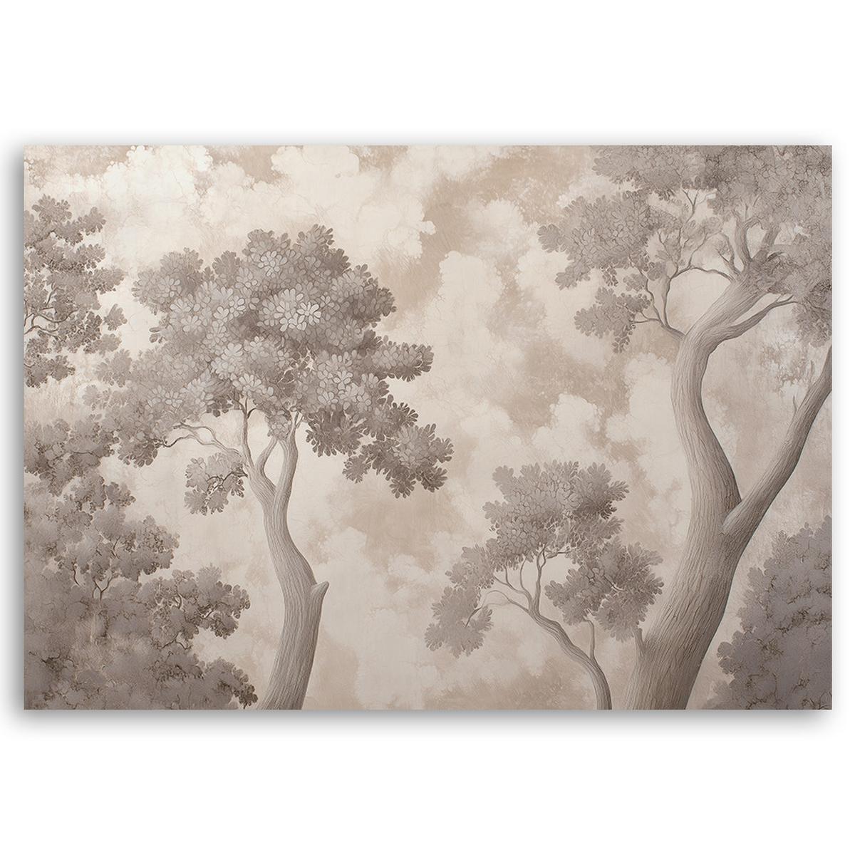 WANDBILD bäume natur - Grau, Textil (60/40cm) - Feeby