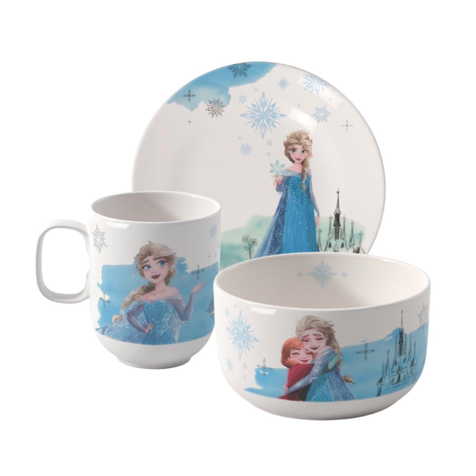 KINDERGESCHIRR-SET Disney Frozen bunt 3-tlg. - Multicolor, Keramik (2/2/2cm) - Villeroy & Boch