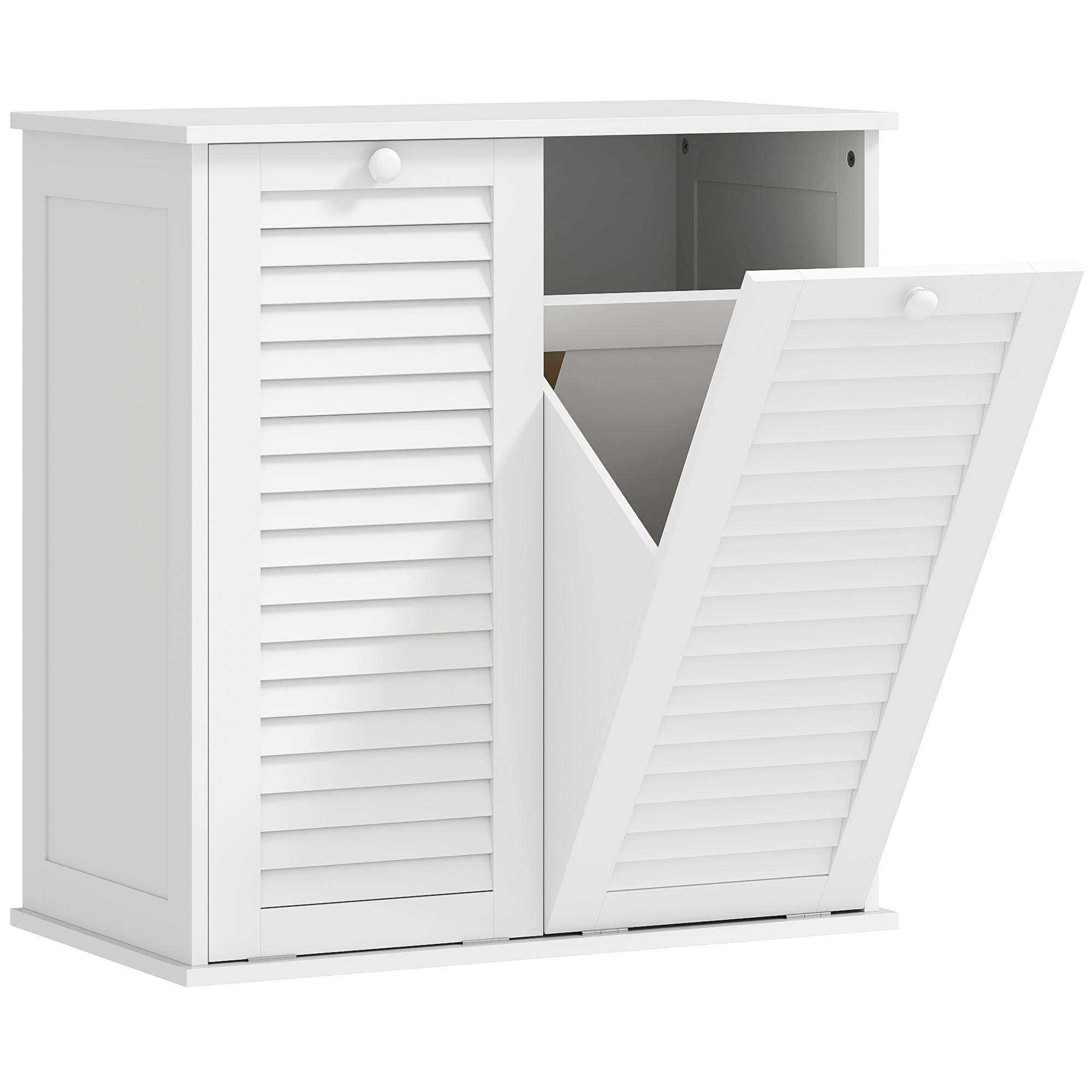WÄSCHESCHRANK, 70 x 38 x 73 cm Weiß - Weiß, Holz (38/73/70cm) - HOMCOM