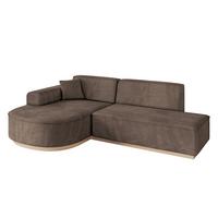 ECKSOFA Ottomane Links ARRIO-L1 - 243x171x83 cm Braun - Braun, Holzwerkstoff/Textil (243/171cm) - ALTDECOR