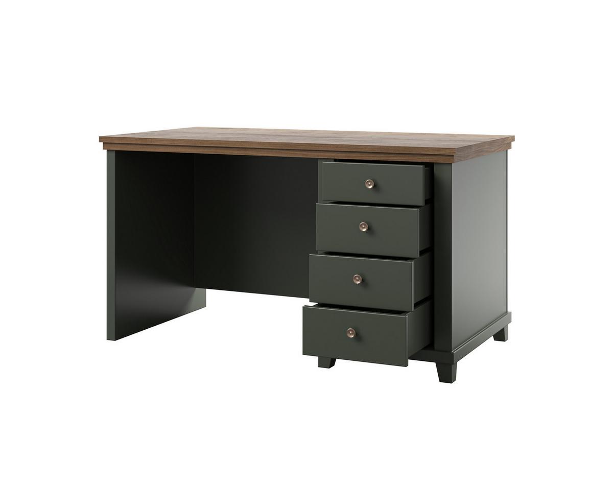 SCHREIBTISCH EVOLETTA 140x70x77 cm Bürotisch Computertisch, Hellgrün - Hellgrün, Holzwerkstoff (70/140/77cm) - MASSENO