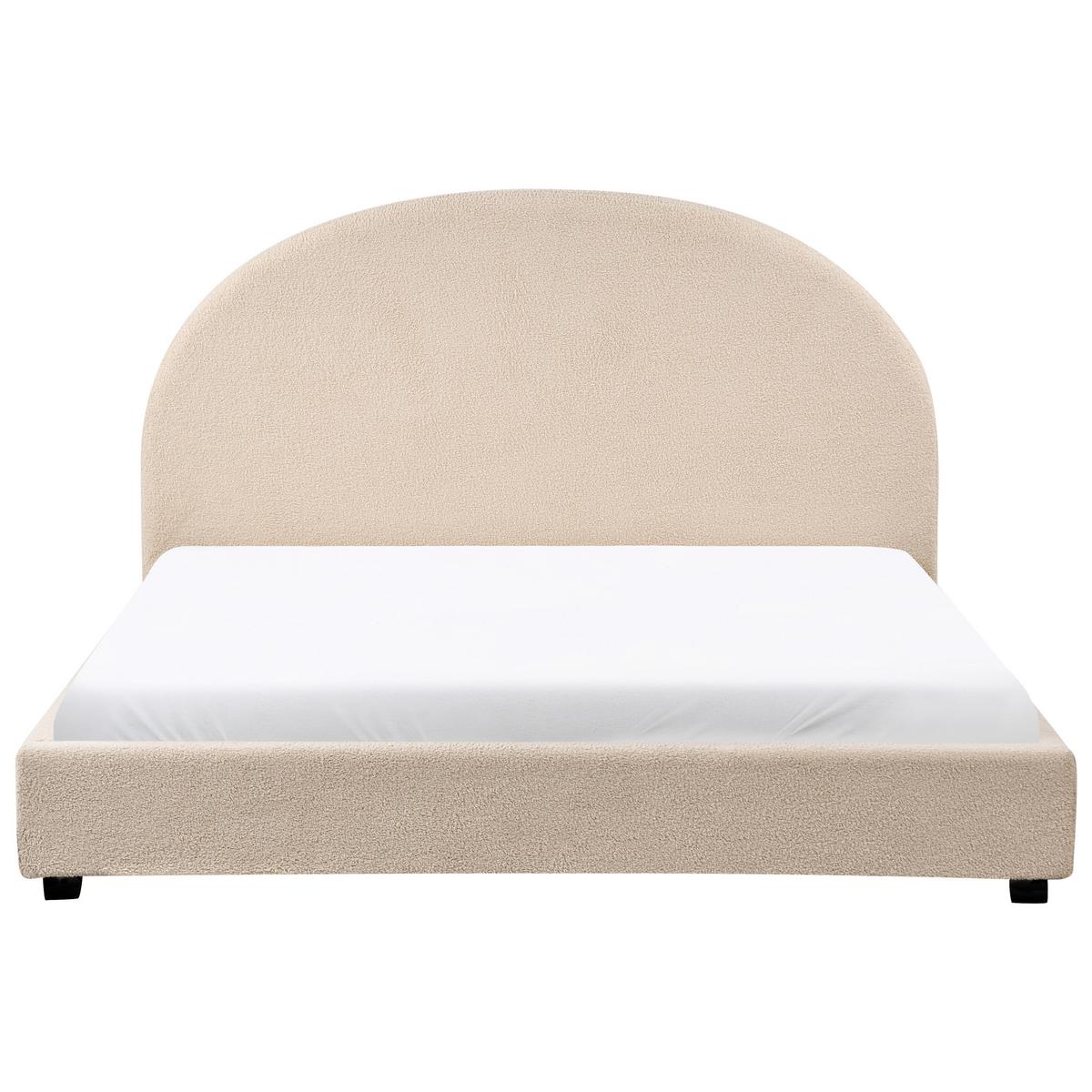 BETT mit Lattenrost 160/200 cm Beige Vaucluse - Beige, Textil (160/200cm) - Beliani