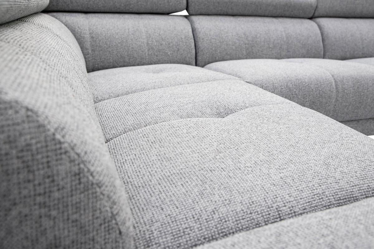 ECKSOFA FIERO 5-Sitzer mit 1 Relaxfunktion, silberfarben - Silberfarben, Holzwerkstoff/Textil (228/290cm) - Wozimo