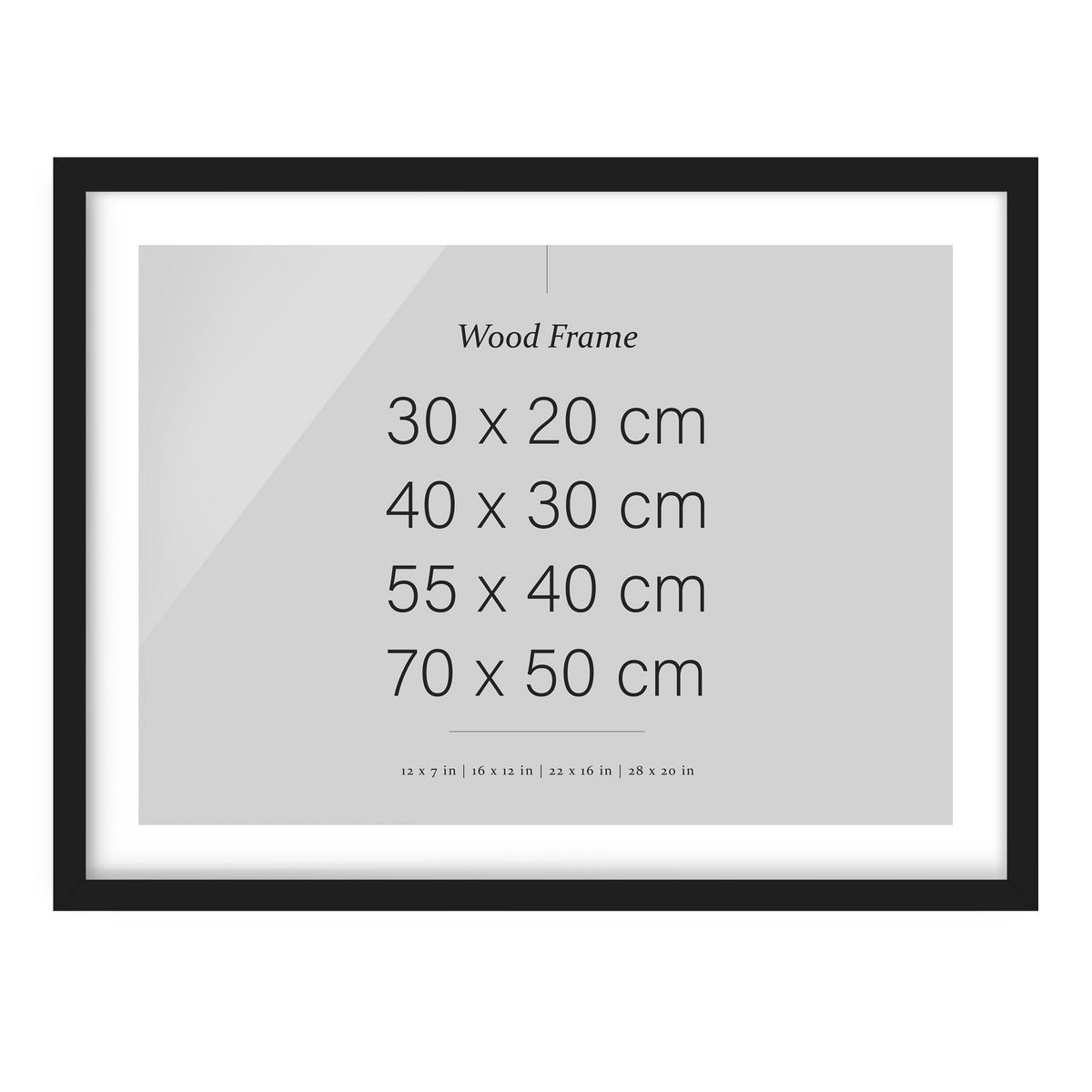 DOPPELGLAS-BILDERRAHMEN Leerrahmen Schwarz 70/50 cm - Schwarz, Holz (70/50cm) - Bilderwelten