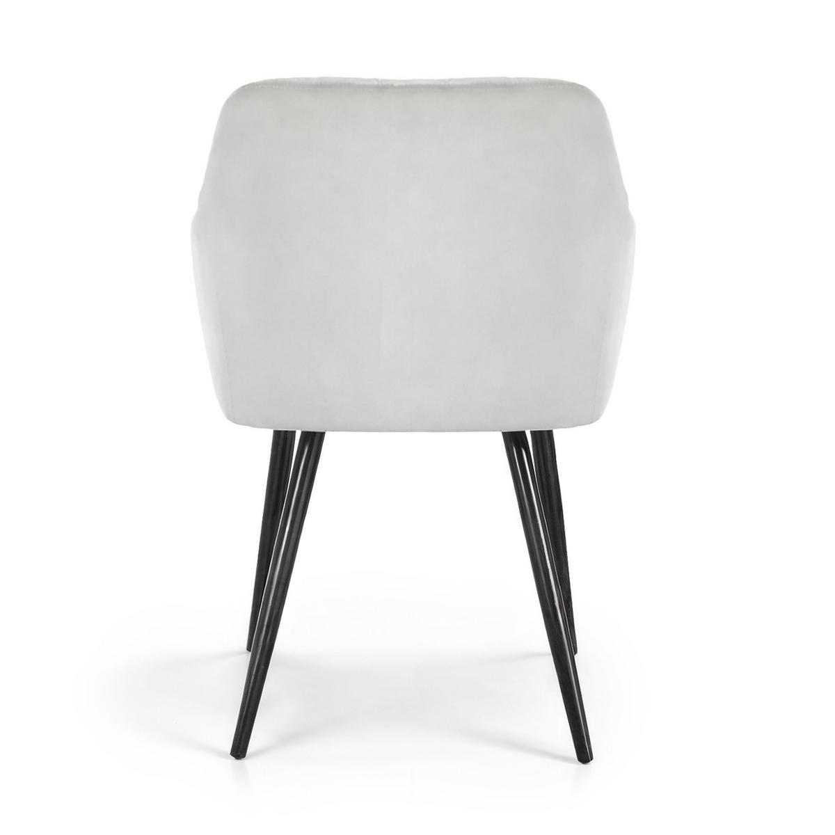 POLSTERSTUHL 2er Set, Metallbeine Grau 54,5/82/58 - Grau, Textil (55/82/52cm) - RAUMHIRSCH FURNITURE