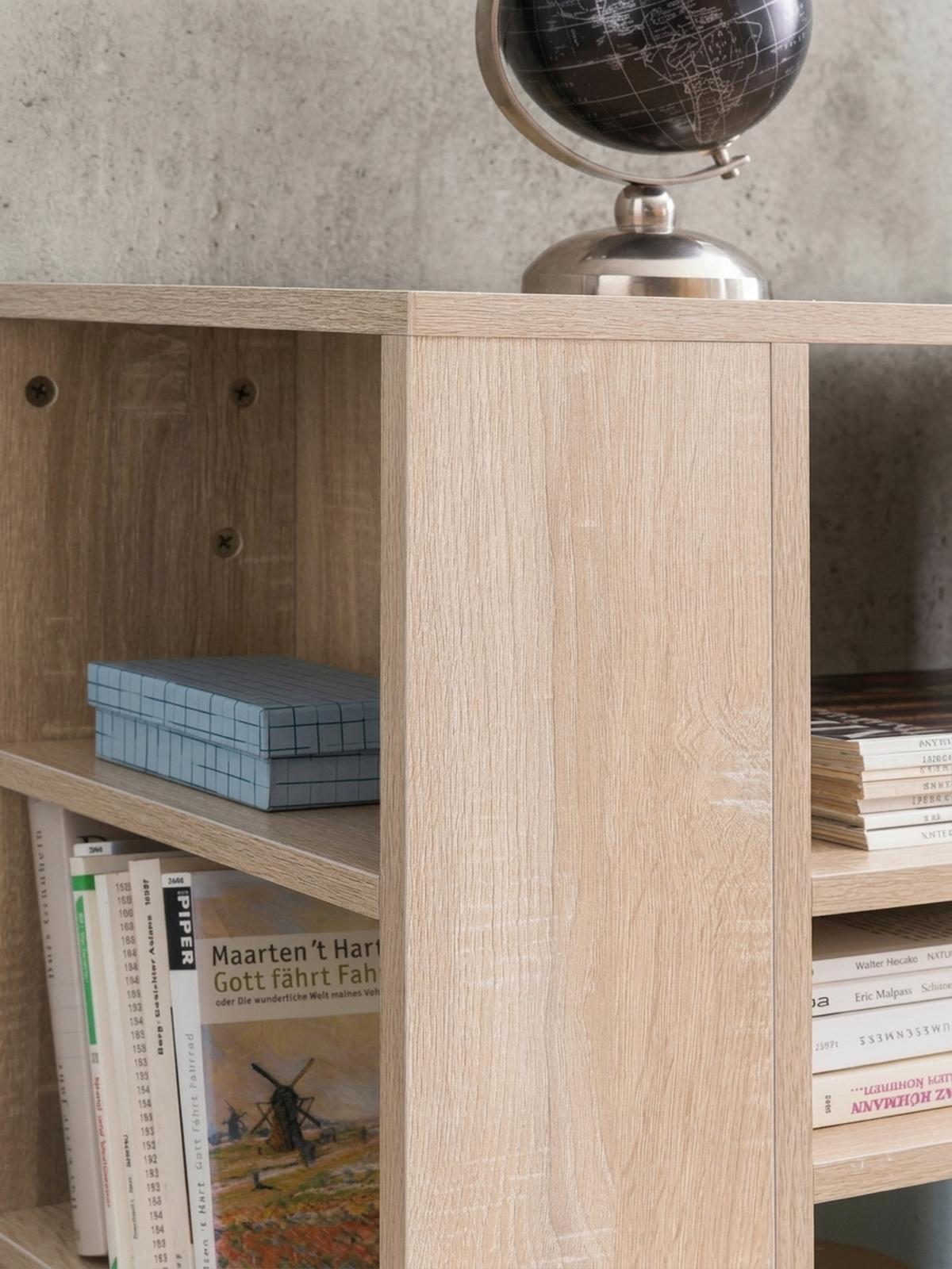 REGAL Multifunktional Mit Rollen Modern BRENTA, Beige 60x35x75 cm - Beige, Holz/Kunststoff (60/75/35cm) - KADIMA DESIGN