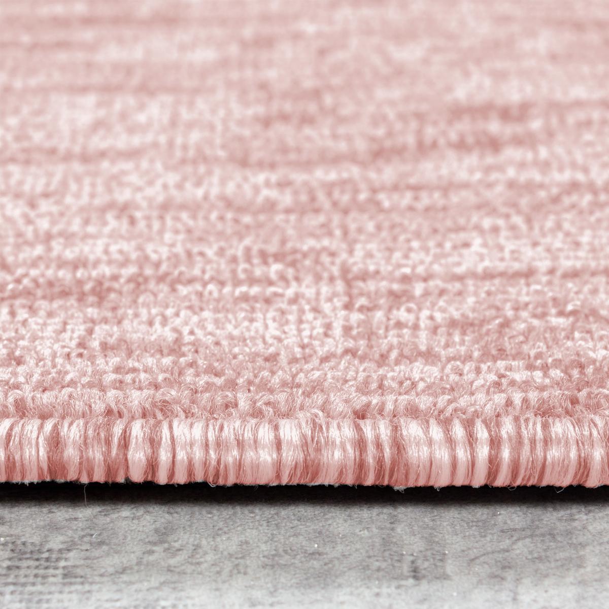 KURZFLORTEPPICH AMMER, einfarbig, Rosa, 200 x 290 cm - Rosa, Textil (290/200cm) - KADIMA DESIGN