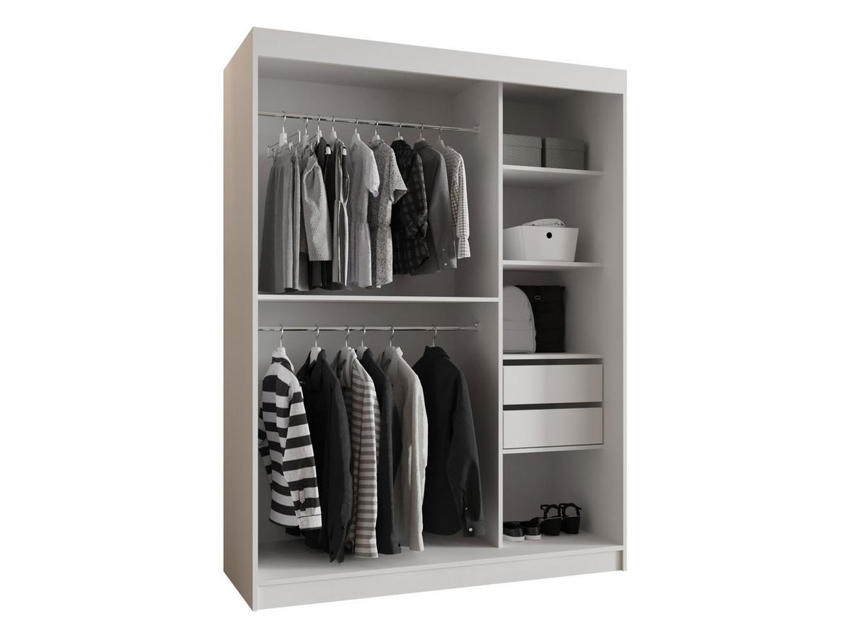 SCHWEBETÜRENSCHRANK Selfie 150 cm mit Schubladen - Silberfarben/Nussbaumfarben, Holzwerkstoff/Kunststoff (150/200/62cm) - MIRJAN24