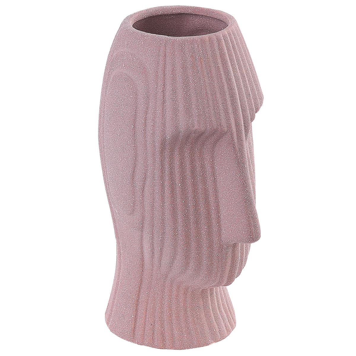 BLUMENVASE Steinzeug rosa Pallini - Rosa, Keramik (24cm) - Beliani