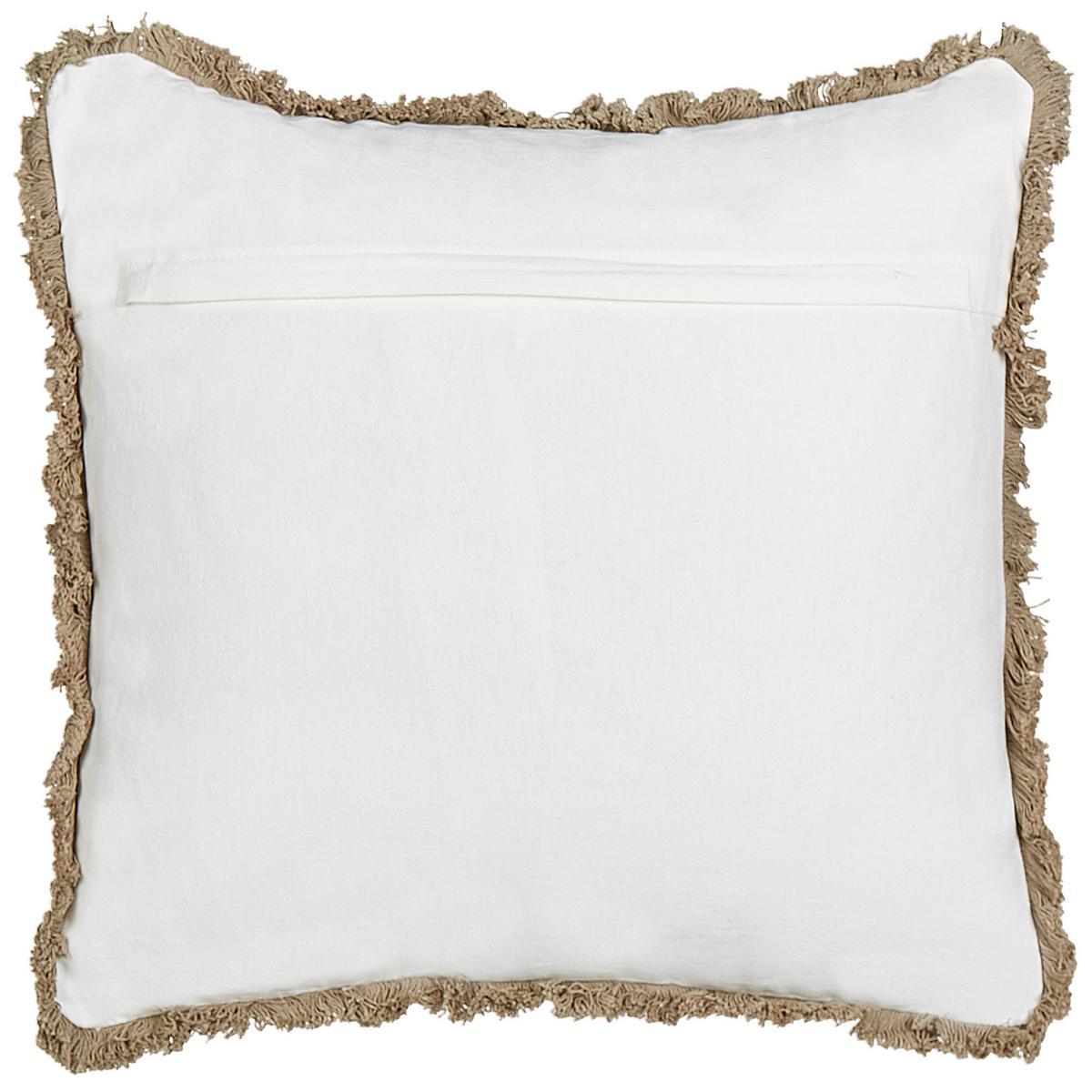 DEKOKISSEN 2er-Set Beige 45/45 cm Choisya - Beige/Weiß, Textil (45/45cm) - Beliani