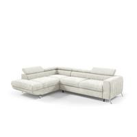 ECKSOFA Marios Mit Schlaffunktion - Creme, Holzwerkstoff/Textil (260/202cm) - Fun Möbel