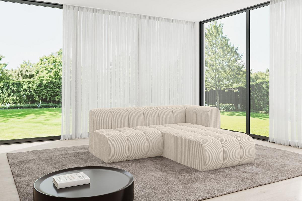 ECKSOFA modulares Sofa Darnel-L1 - 205x177x70 cm Beige - Beige, Holzwerkstoff/Textil (205/177cm) - ALTDECOR
