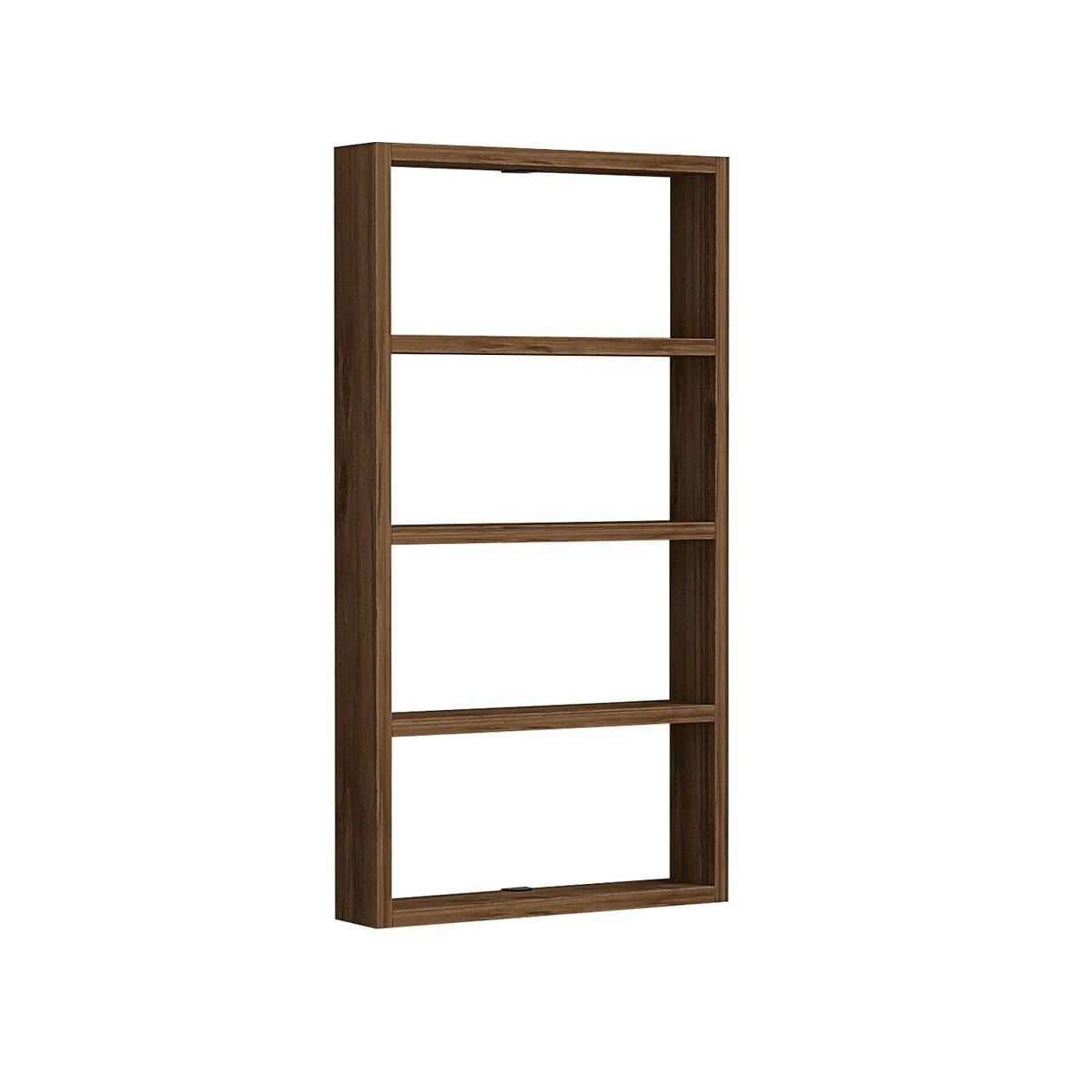 WANDREGAL mit 4 Ablagen - lya 43,2/9/80 cm - Naturfarben, Holzwerkstoff (9/80/14cm) - Calicosy