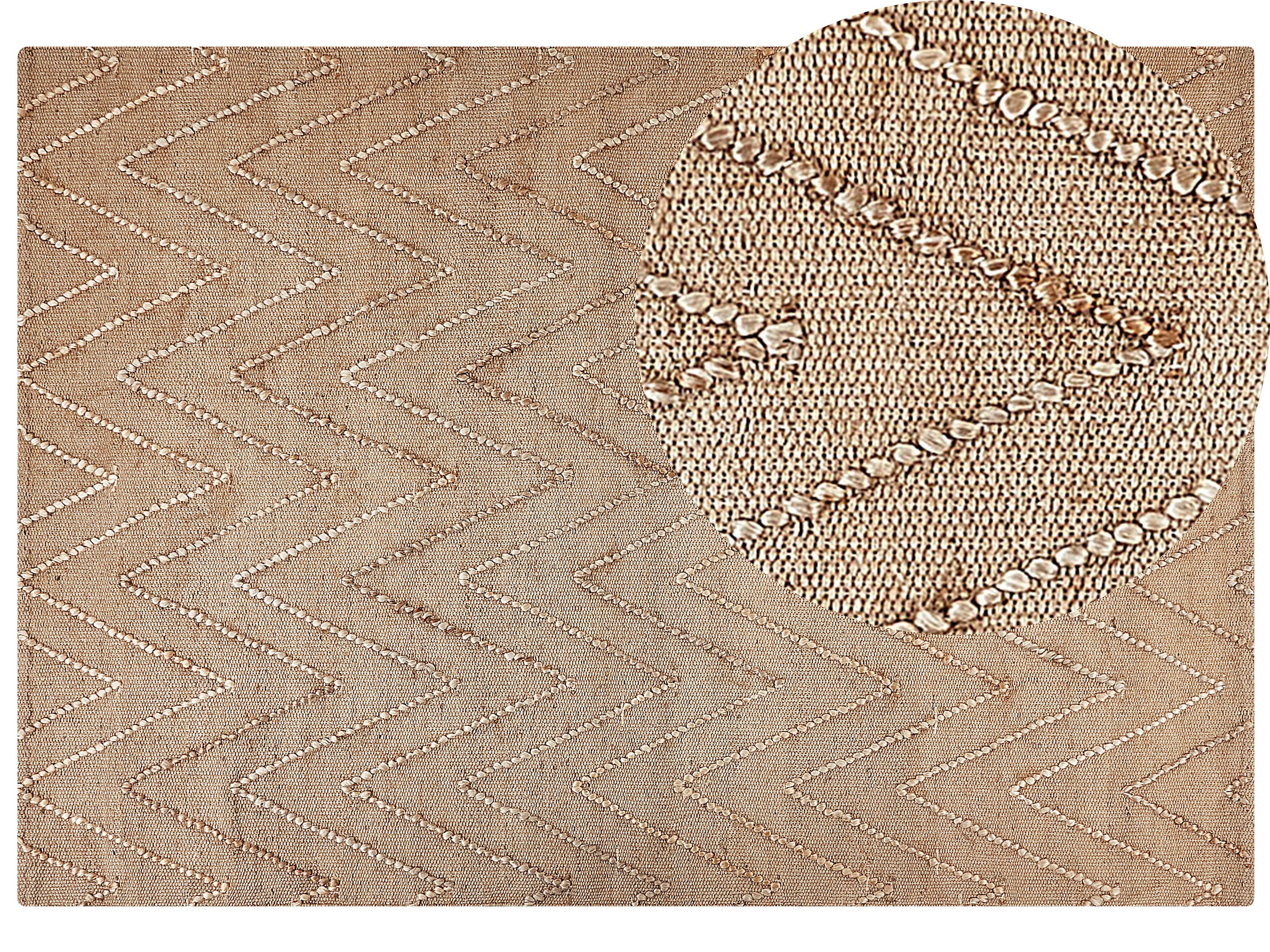 TEPPICH geflochten Daday 230/160 cm - Beige, Naturmaterialien (160/230cm) - Beliani