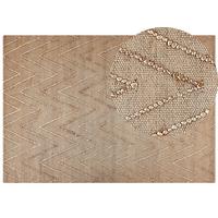 TEPPICH geflochten Daday 230/160 cm - Beige, Naturmaterialien (160/230cm) - Beliani