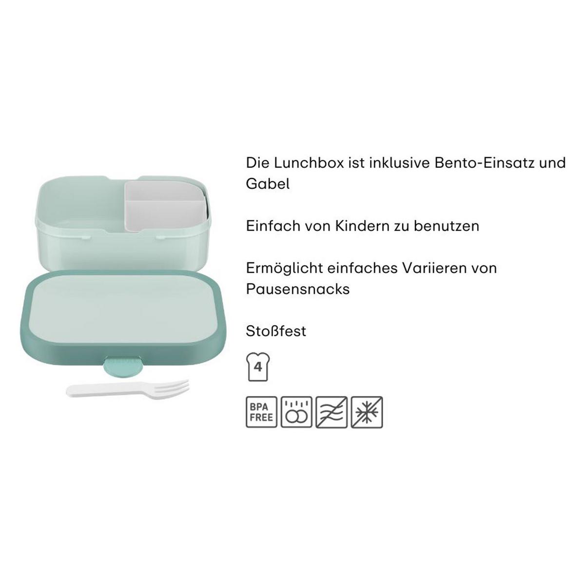 BROTDOSE Campus (2025) Forest Friends 750 ml - Hellblau, Kunststoff (13.2/6.1/17.8cm) - Mepal