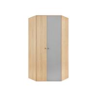ECKKLEIDERSCHRANK Pixel PX2 - Eichefarben/Weiß, Holzwerkstoff (90/190/90cm) - MIRJAN24