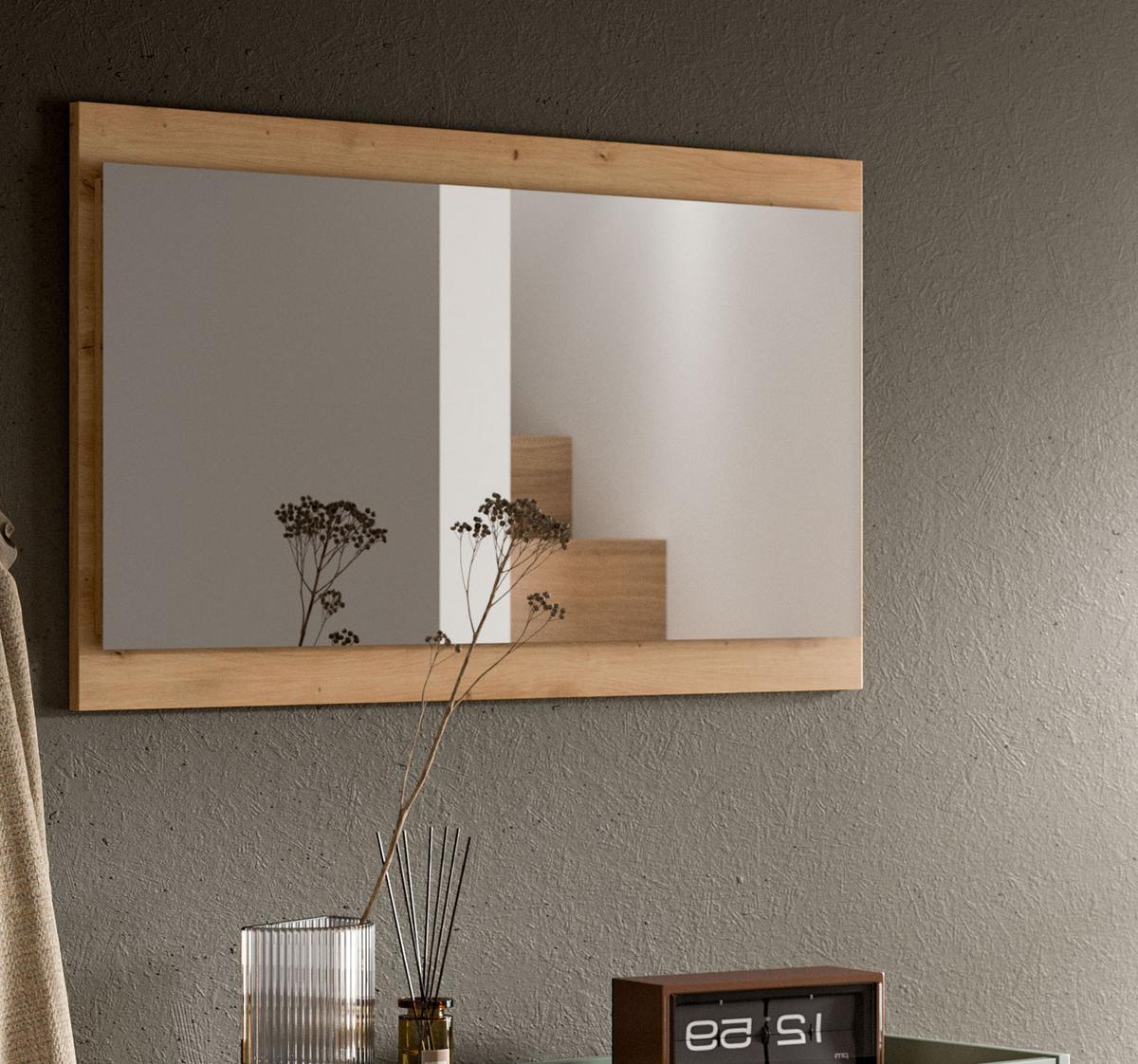 GARDEROBENSPIEGEL in Artisan Eiche, Wandspiegel 110 x 60 cm Borga - Eiche Artisan, Holzwerkstoff (110/60/6cm) - Inn.Furn