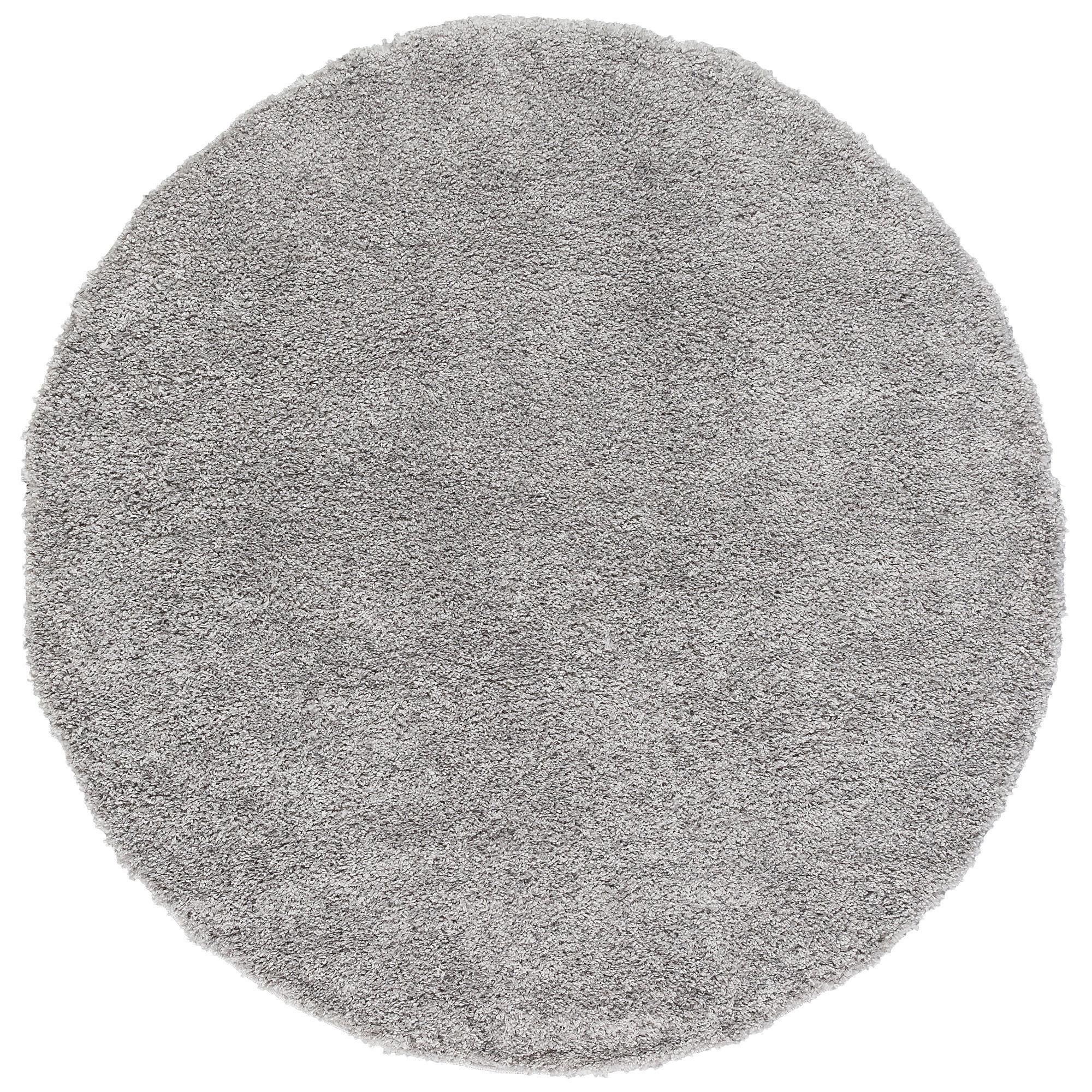 HOCHFLOR LANGFLOR TEPPICH ALOHA RUND - Grau, Textil (80/80cm) - Pergamon