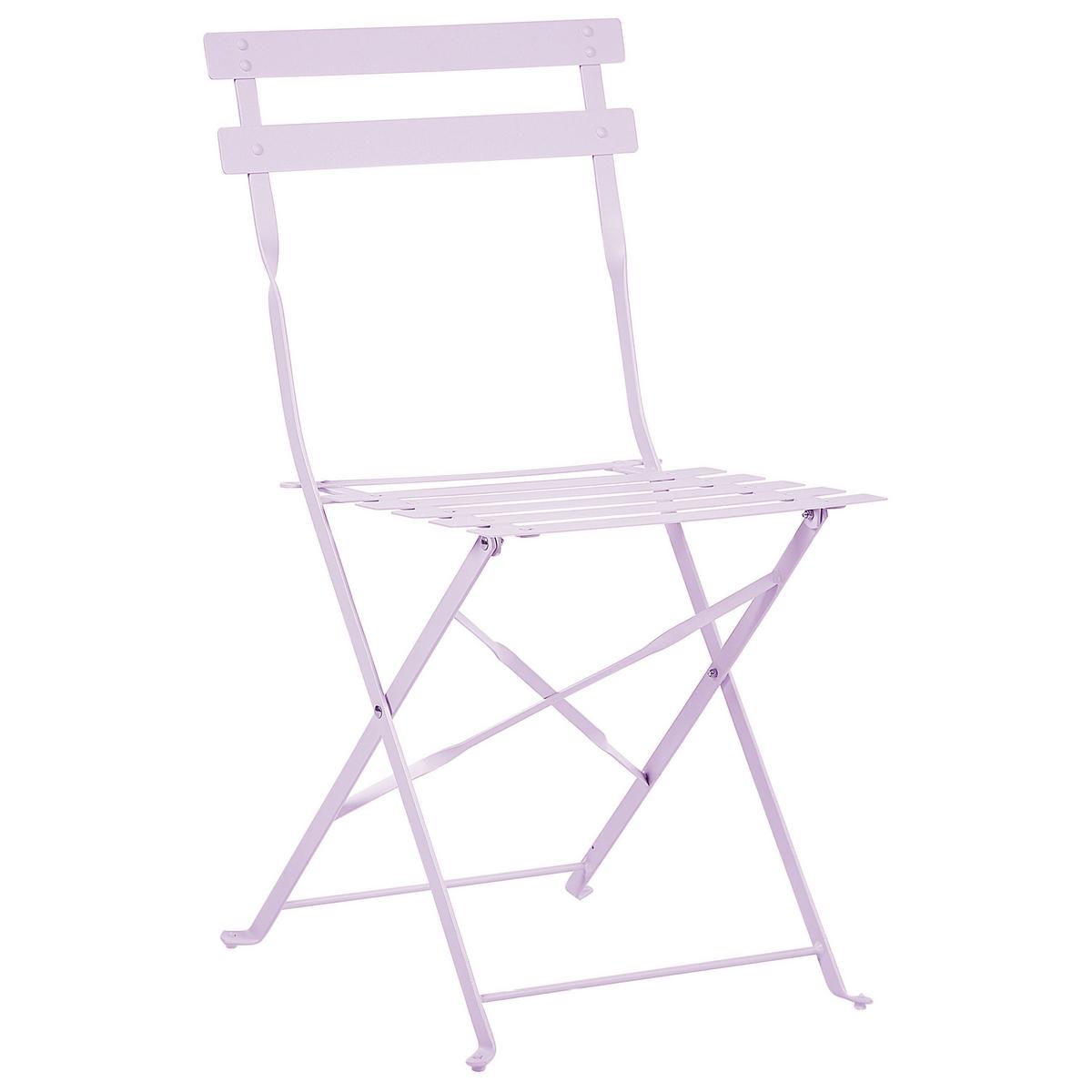 BALKONSET 2-Sitzer violett zusammenklappbar Fiori - Violett, Metall - Beliani