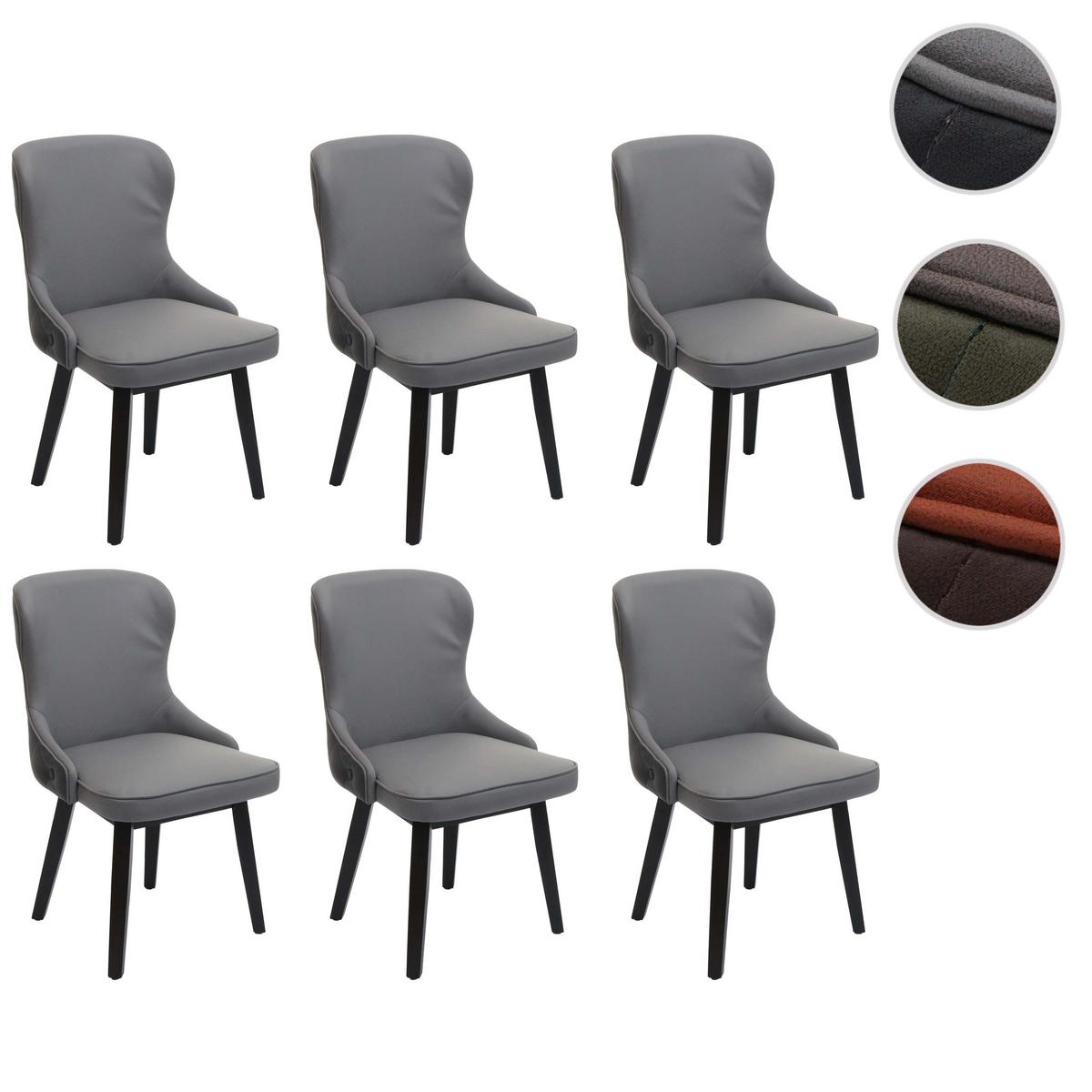 ESSZIMMERSTUHL Grau, Hellgrau 6er-Set - Hellgrau/Grau, Textil (53/86/53cm) - MCW